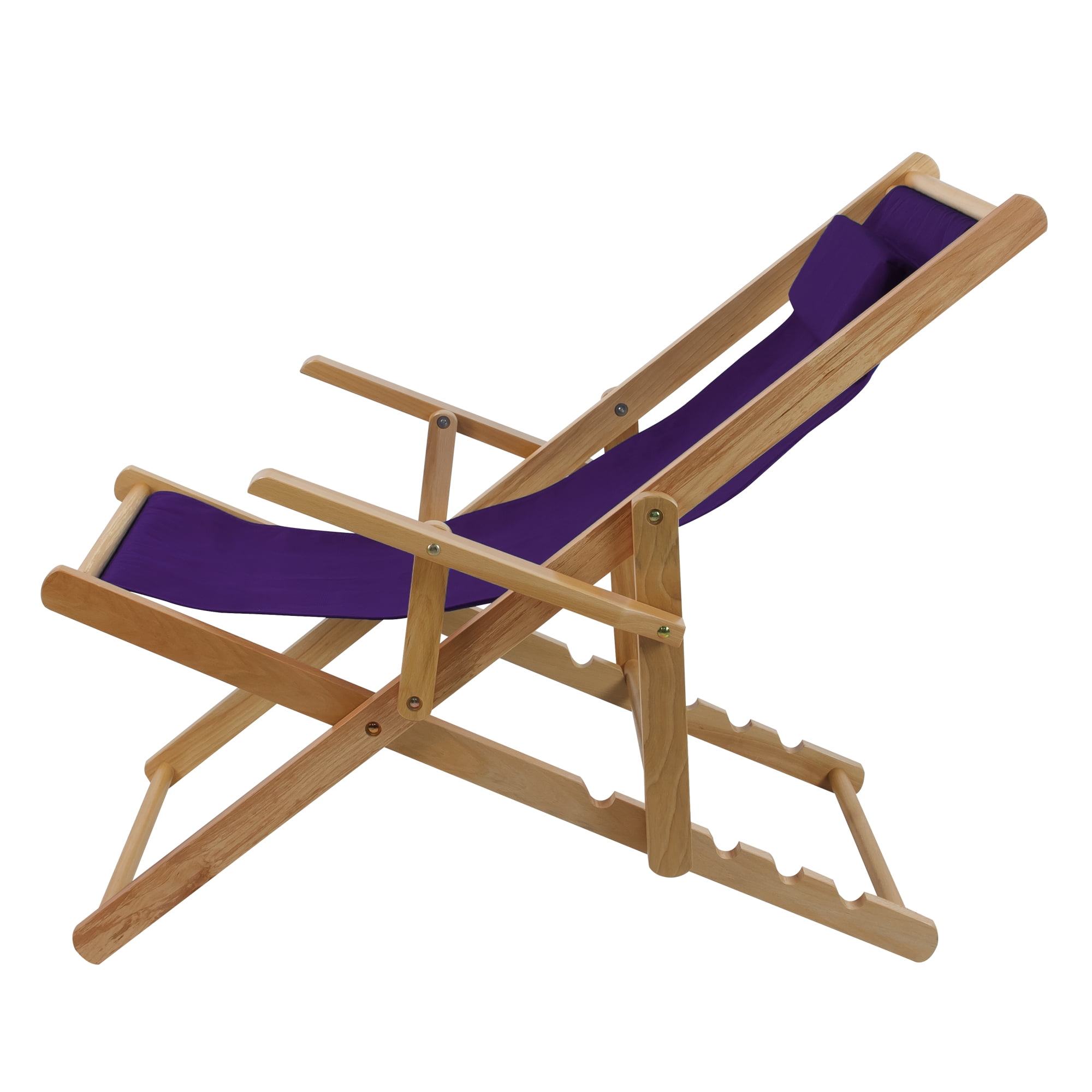 Free Shipping Sling Chair Natural Frame Purple Canvas Walmart