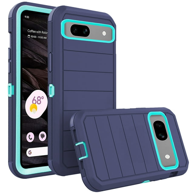 Asuwish Compatible with Google Pixel 7A 5G 2023 Phone Case Hybrid Rugged Shockproof Hard Protective Drop Proof Full Body Heavy Duty Mobile Cell Cover for Pixel7A A7 6.1 inch Women Men Blue