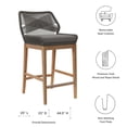 thumbnail image 6 of Modway Wellspring Outdoor Patio Outdoor Patio Teak Wood Bar Stool in Gray Graphite, 6 of 7