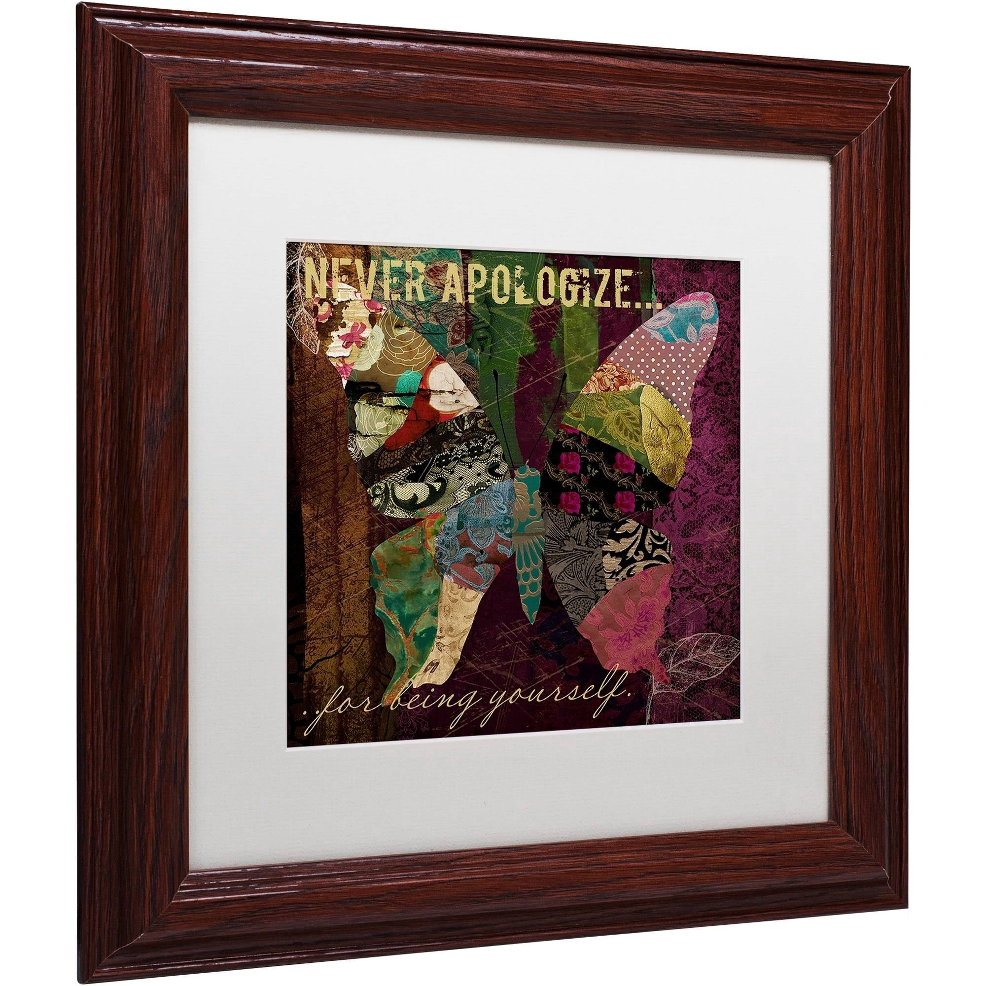 Trademark Fine Art "Winging It IV" Canvas Art by Color Bakery White Matte, Wood Frame