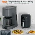 thumbnail image 2 of Kitchen Elite® Air Fryer Compact, 7-in-1 Digital Small Airfryer, 90%+ Less Oil, Nonstick & Dishwasher Safe Basket, Easy for Crispy Meals & Snacks, with Tray, Space Saving, Light Sound, Gray, 2 of 14