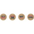 thumbnail image 2 of Darling Souvenir Candy&nbsp;Chocolate Labels 190 Pcs Retirement Theme Stickers-Brown (Burlap), 2 of 2