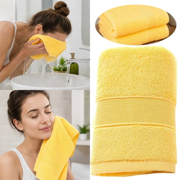 14x30 Inch Turkish Combed Cotton Bath Towel, Ultra Soft Thick Plush Highly Absorbent Quick Dry Hotel Spa Shower Towel for Household Bathroom Daily Use, 75ΓΒ35cm