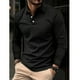 thumbnail image 5 of pstuiky camisa de manga larga para hombre, Camisa blusa de manga larga con cuello alto y botones estilo casual a la moda para hombre Tops de hombre xxl, 5 of 5