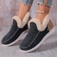thumbnail image 5 of XIMIN Women's Thick Sole Flat Fluffy Faux Fur Lining Anti-Slip Slip on Loafer Snow Boots Winter Warm Casual Outdoor Activities Plush Short Booties, 5 of 7
