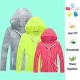 thumbnail image 5 of Mujeres Hombres adolescentes niños secado rápido ultrafino ultraligero protector solar UV UPF40 + chaqueta ciclismo correr Camping abrigo piel cortavientos, 5 of 5