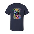 thumbnail image 2 of Don't Judge My Pitbull I Won't Judge Your Kids Funny Dog Lover Men's Graphic T-Shirt, Navy, X-Large, 2 of 3