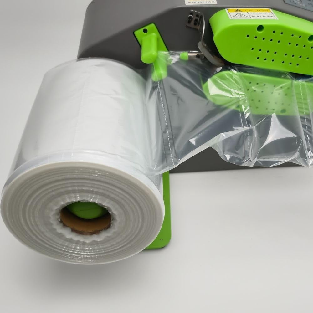 Nylon-Enriched HDPE+PA Air Pillow Film Roll, Perforated Every 4", Air Cushion Bubble Packing Material for Shipping, Improved Barrier, Thicker & Long-Lasting – 1000 ft x 8" x 4"