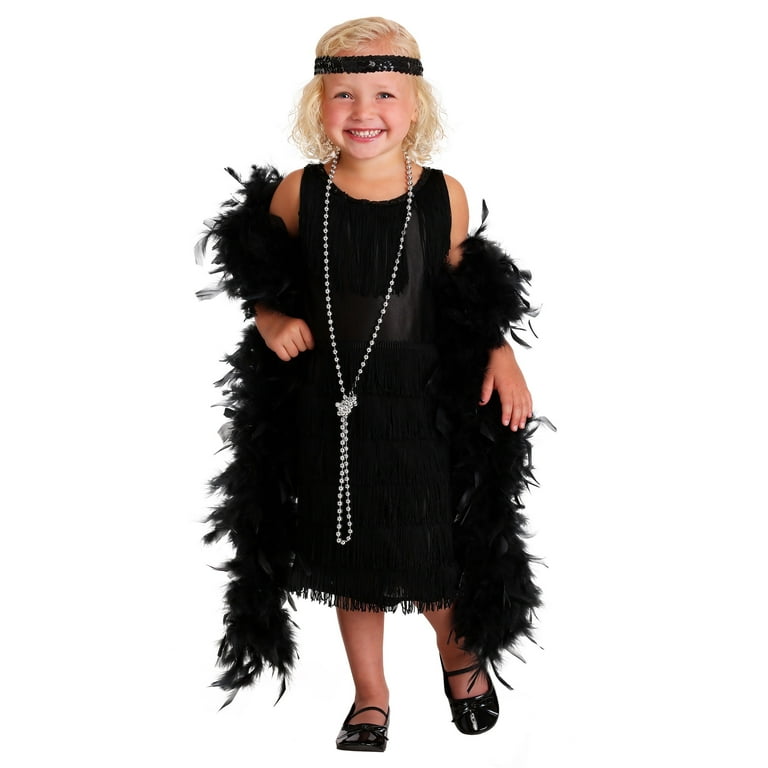 Black flapper cheap dress costume