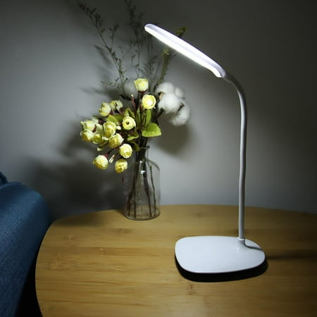 Bedside Lamps For Reading WALFRONT LED USB Flexible Table Lamp Tabletop Bedside Touch Switch Dimmable Reading Studying Light, Flexible Reading Lamp, LED Desktop Lamp ()