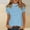 508_Sky Blue, variant on Button Up Shirt Women Fashion Casual Solid 3/4 Sleeve Button Down Shirt Summer Tops