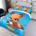 thumbnail image 3 of Zoo Battle Arena Conjunto de sábanas temático, trío de piezas, cómodo y amigable con la piel, diseño único, regalo de decoración para el hogar para familiares, amigos y fans,140cm *210cm, 3 of 6