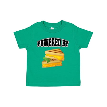 

Inktastic Powered by Grilled Cheese Sandwich Gift Toddler Boy or Toddler Girl T-Shirt