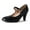 Black PU, variant on J. Adams Kym Mary Jane Shoes Women Oxford Pumps - Cute Low Kitten High Heels - Retro Vintage Shoes for Women 1950s Mary Janes Round Toe Shoe with Ankle Strap - Women Dress Shoes