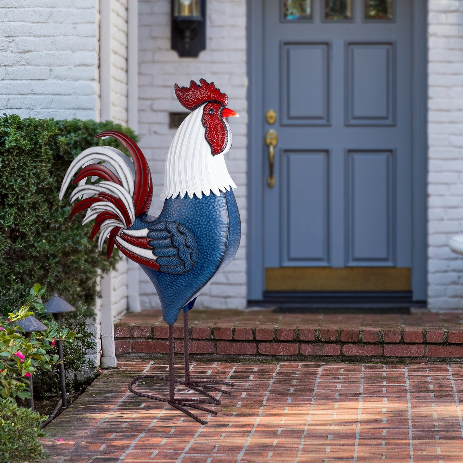 63 Inch Patriotic Rooster Garden Statue