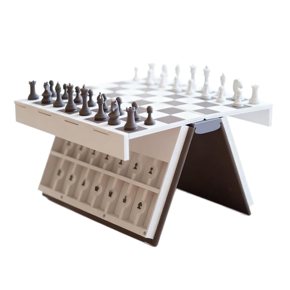 Innovative Book Fold Chess Set Portable Travel Game Educational Fun