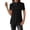 Black, variant on Womens Trendy Summer Tops Crochet Knit Striped Round Neck Short Sleeve Tops Boho Embroidered Button Down Cute Blouses Dressy Casual Pink S