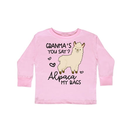 

Inktastic Granma s You Say Alpaca My Bags Gift Toddler Boy or Toddler Girl Long Sleeve T-Shirt