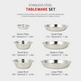 thumbnail image 2 of CLS 22PCS Portable Dinner Plates Camping Tableware Set Polished Stainless Steel Bowls Soup Pots with Storage Bag for Outdoor Cooking Camping Picnic Barbecue, 2 of 7