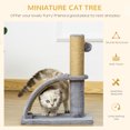 thumbnail image 4 of PawHut Cat Tree with Jute Scratching Post, 17" Small Cat Tower, Grey, 4 of 10