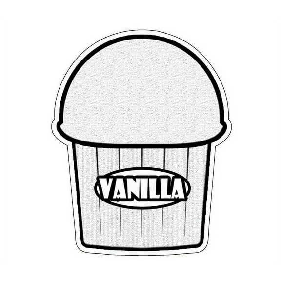VANILLA FLAVOR Italian Ice Decal shaved ice cart stand