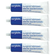 4 Pack SURGILUBE Lubricating Jelly Lube Sterile Tube Screw Top Tube 4.25oz Each