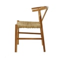 thumbnail image 5 of DecMode Teak Wood Handmade Dining Chair with Woven Seagrass Seat, Brown, 5 of 7