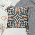 thumbnail image 2 of Qinduosi Mandala Throw Pillow Case Blue Orange Vintage Paisley Ethnic Flower Pillow Cover Decorative Square Accent for Sofa Chair White, 2 of 5
