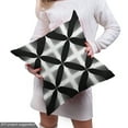 thumbnail image 5 of Geometric Fabric by the Yard, Monochrome Concentric Abstract Elements in Optical Illusion Pattern Art, Decorative Upholstery Fabric for Chairs & Home Accents, White Charcoal Grey by Ambesonne, 5 of 5
