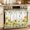 Yellow White, variant on Spring Bird Oven Skirt Curtain 32"Wx24"L,Waterproof Ruffled Stove Cover Skirt with 8 Ribbon Ties,Colored Leaf Branch Painting Watercolor Decorative Oven Door Curtains for Kitchen Cabinet Storage