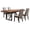 Natural Walnut/Taupe - 5-Piece, variant on Coaster Spring Creek 5-Piece Rectangular Dining Table Set, Chocolate