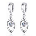thumbnail image 1 of Pendientes colgantes de gota con circonita cúbica en plata de ley 925 para mujer y niña, 1 of 2
