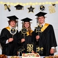 thumbnail image 3 of OuMuaMua 30 Pcs Glitter Black Gold Double Sided Graduation Centerpiece Sticks with LED String Lights for High School & College Graduation Party, 3 of 9