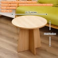 thumbnail image 6 of BEJOLO Round Coffee Table, Modern Table with Wood Grain Finish, End Table Side Tables for Living Room, 6 of 11
