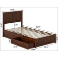 thumbnail image 2 of Felicity Twin XL Wood Platform Bed with Panel Footboard & Drawers in Walnut, 2 of 5