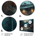 thumbnail image 3 of Designart "Woodsy Cabin Getaway" Landscape Forest Metal Wall Art Prints, 3 of 5