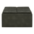 thumbnail image 4 of Weston Home Novella Storage Ottoman, Gray Faux Leather, 4 of 8