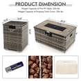 thumbnail image 2 of Pemberly Row 32''x 20'' Propane Fire Pit Table Set w/ Side Table Tank Gray, 2 of 10