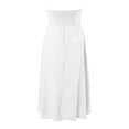 thumbnail image 7 of Sexy Front Strapless Sweetheart Neckline Midi Dresses For Women Smocked Cutout Tube Linen Dress Wedding Guest V Neck Tunic Dress for Women Midi Dress plus Size Women Summer Tunic Dress V Neck Casual, 7 of 7