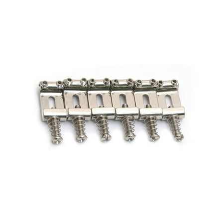 Vintage Saddle - Allparts® Bent Steel Vintage Style Saddle Set~11.2mm Wide-2 1/4~Chrome~Brand New