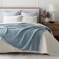 thumbnail image 3 of EVERGRACE Chunky Chenille Knit Throw Blanket for Couch, Soft Luxurious Moss Stitch Blankets for Bed, Cozy Decorative Farmhouse Knitted Throws for Sofa, Chambray Blue, 60" x 80", 3 of 8