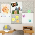 thumbnail image 4 of AGCAN Felt Bulletin Board, Large Felt Wall Tiles with 40 Push Pins, DIY Thick Cork Board for Office Kitchen Classroom, 12" x 12", 6 Pack, White+Light Gray, 4 of 10