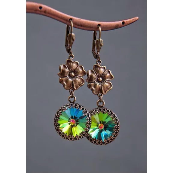 QQTDFG 925 Silver Vintage Women Ear Hook Earrings Wedding Drop Dangle Jewelry Gift-Style-7