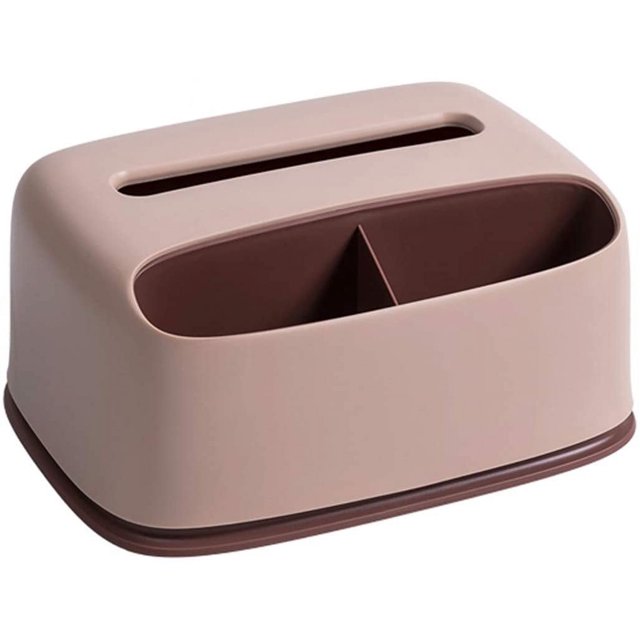 Dispensador de pañuelos Caja dispensadora de pañuelos rectangular con caja dispensadora de pañuelos faciales de plástico que puede almacenar y colocar soporte para pañuelos (rosa) JM