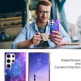 thumbnail image 3 of VENINGO Case for Samsung S24 Ultra Case Glow in the Dark Slim Thin Fluorescence Nebula Pattern PC Shell TPU Bumper Scratch-Resistant Protective Case for Samsung Galaxy S24 Ultra 6.8" Blue, 3 of 8