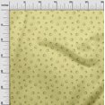 thumbnail image 3 of oneOone Tissu Popeline de Coton Jaune Rétro Écouteurs Robe Tissu Imprimé Tissu au Mètre 56 Pouces de Large, 3 of 5