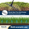 thumbnail image 5 of Yocada Thatch Rake 15.7" 16 Curved Tines 62" Adjustable Heavy Duty Stainless Steel Tool with Non-Slip Grip for Lawn Care, 5 of 9