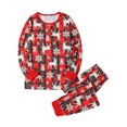 thumbnail image 2 of DuAnyozu Family Christmas PJs Matching Sets, Red Plaid Xmas Pajamas Holiday Home Long Sleeve Sleepwear Jammies Clothes, 2 of 10