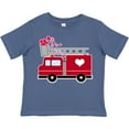 thumbnail image 3 of Inktastic Valentine's Day Red Firetruck with Pink Hearts Boys or Girls Toddler T-Shirt, 3 of 5