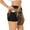 Black, variant on Sunset Daisy Dog Pattern Women's 2 in 1 Athletic Running Shorts High Waisted Workout Casual Gym Sweat Shorts with Comfy Liner Zipper Pockets-X-Large